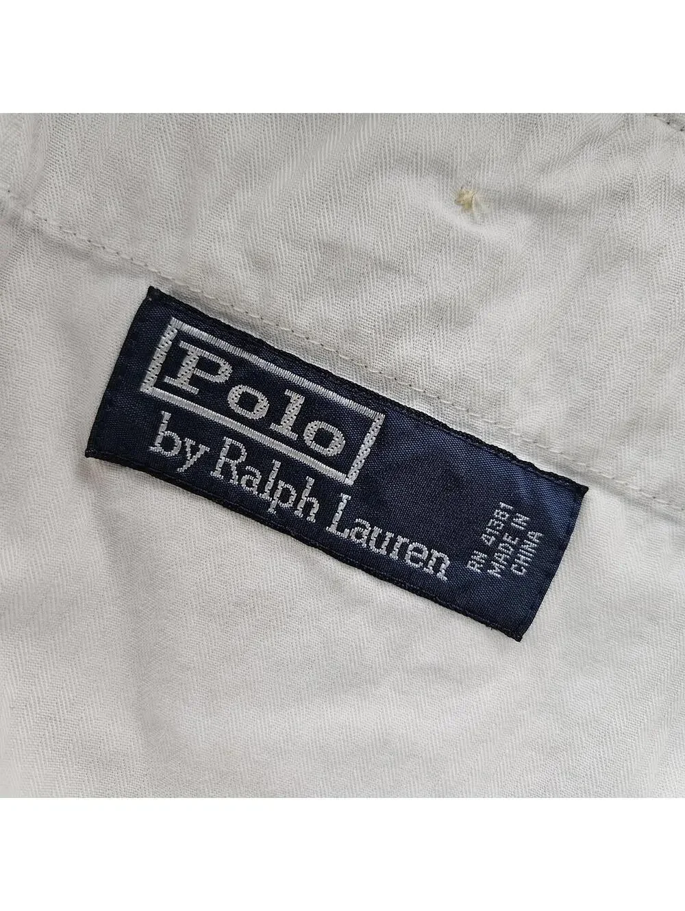 POLO Ralph Lauren Vintage Chino Pants Men 36 (Fits 33-34x30) Linen Silk Beige *